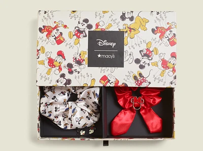 Disney | Macy's Minnie & Friends Hair Scrunchies 2-Pk. Set, Created for Macy's