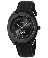 Gucci Men's Swiss Automatic Interlocking Rubber Strap Watch 41mm