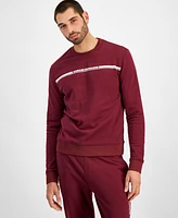 A|X Armani Exchange Men's Long Sleeve Crewneck Linear Logo Sweatshirt, Created for Macy's