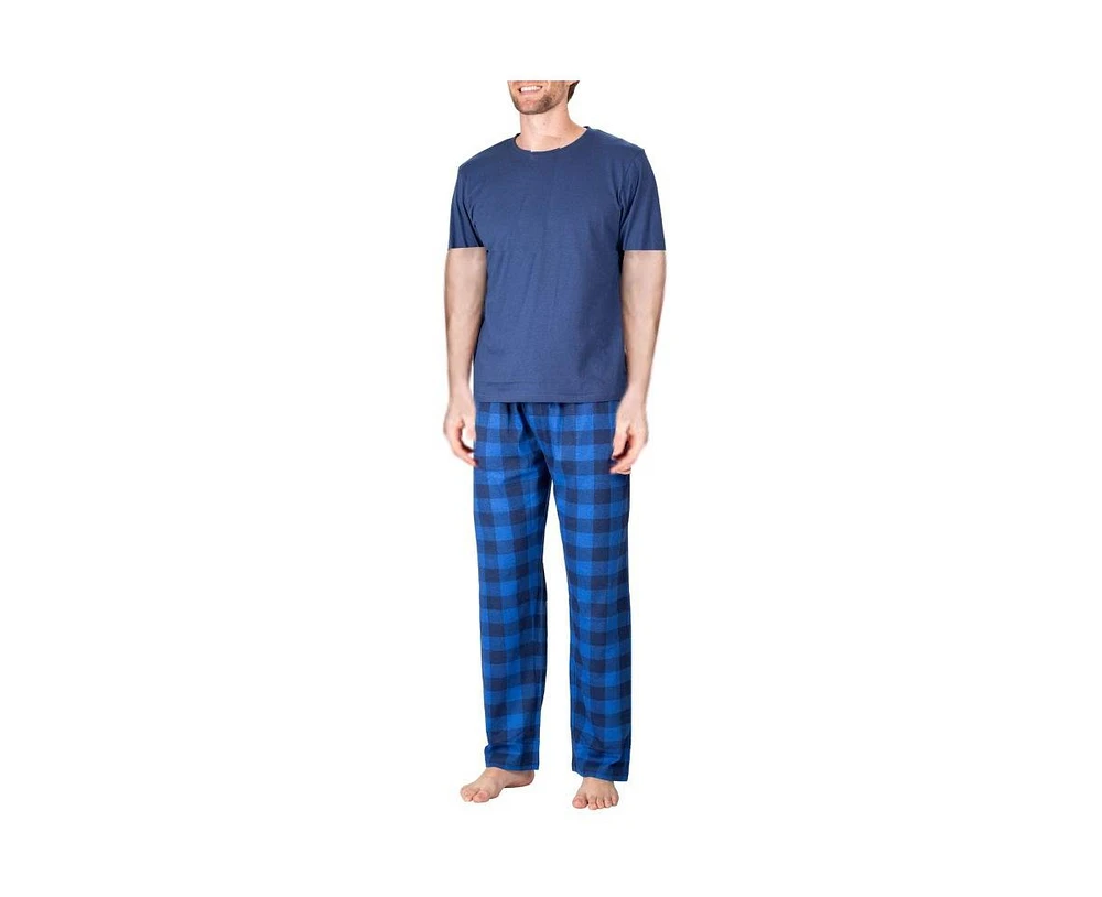 Sleephero Men's Short Sleeve Knit Pajama Set