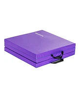 BalanceFrom Fitness GoGym 6x2ft Folding 3 Panel Exercise Mat w/Handles, Purple