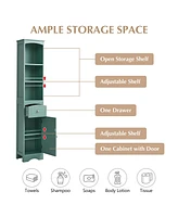 Slickblue Tall Bathroom Cabinet Slim and Space-Saving Storage Solution