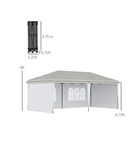 Slickblue 10' x 20' Pop-Up Canopy Party Tent with 4 Sidewalls for Complete Coverage