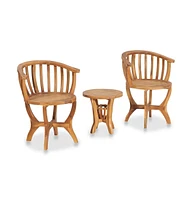 vidaXL 3 Piece Patio Bistro Set Solid Teak Wood