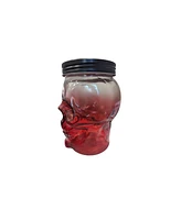 Amici Home Skull Glass Canister - Red Ombre