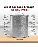 Amici Home Newport Galvanized Metal Canister - X-Large
