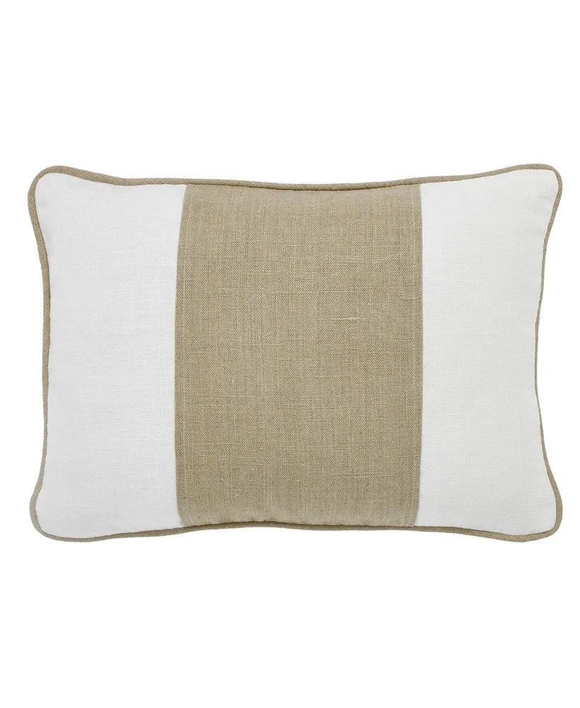 Ihi Home Linen Stripe Pillow, 14"x 20"