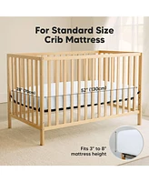 KeaBabies 2pk Soothe Waterproof Fitted Crib Sheets for Girl, Boy, 100% Organic Soft Cotton Mattress Protector Sheet
