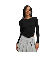 Cotton On Women's Sasha Pointelle Low Back Long Sleeve Top