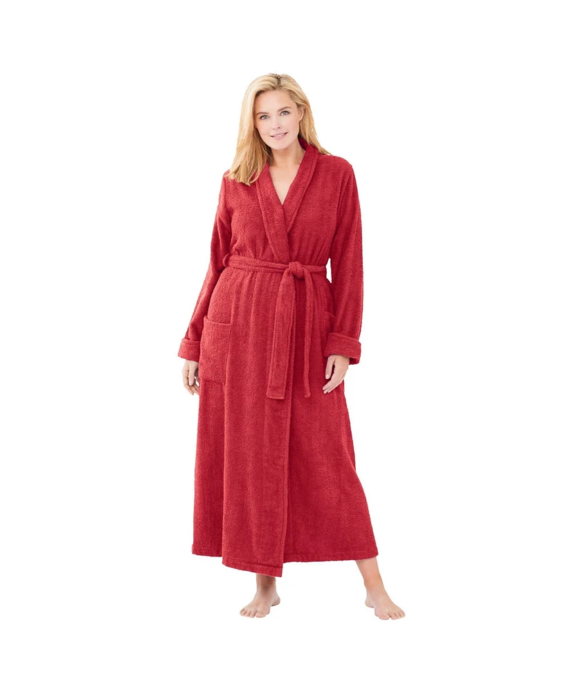 Dreams & Co. Women's Long Terry Robe