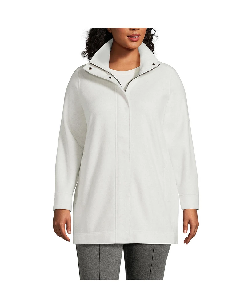 Lands' End Plus Luxe Fleece Coat