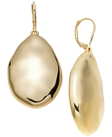 Style & Co Gold-Tone Hammered Oval Drop Earrings, Created for Macy's