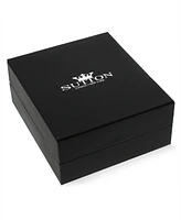 Rhona Sutton Screw Lock Black Buckle Stainless Steel Bracelet