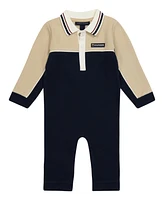 Tommy Hilfiger Baby Boy Long Sleeve Polo Footless Coverall