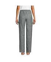 Lands' End Men's Women's High Rise Drawstring Linen Cargo Pants