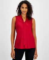 Kasper Women's Tie-Neck Sleeveless Top
