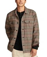 Lucky Brand Men's Plaid Button Front Long Sleeve Shirt Jacket