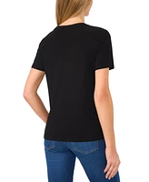 CeCe Women's Embellished Bow Tee