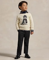 Polo Ralph Lauren Toddler and Little Boys Dog-Intarsia Crewneck Sweater