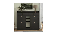 Slickblue Modern Shoe Cabinet with 4 Flip Drawers for Space-Saving Storage