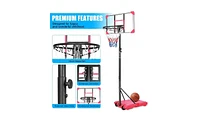 Slickblue Portable Basketball Goal System with Stable Base and Wheels