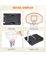 Slickblue Portable Poolside Basketball Hoop with Height Adjustable System for Swimming Pools