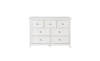 Slickblue Modern 7-Drawer Dresser – White Cabinet with 7 Drawers, Perfect for Living Room or Farmhouse Closet Storage