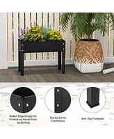 Sugift Metal Raised Garden Bed with Legs and Drainage Hole for Vegetable Flower