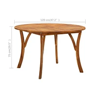 vidaXL Patio Table 47.2" Solid Acacia Wood