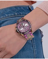 Guess Women's Multi-Function Iridescent Stainless-Steel Watch 40mm