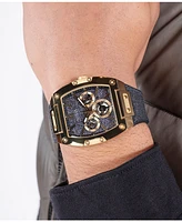 Guess Men's Multi-Function Black Denim or Silicone Watch 42mm