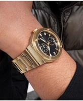 Guess Men's Multi- Function Gold Tone Stainless Steel Watch 45mm