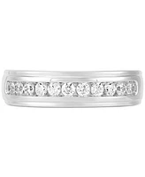 Grown With Love Men's Lab Grown Diamond Channel Band (1/2 ct. t.w.) Set in 10k White Gold