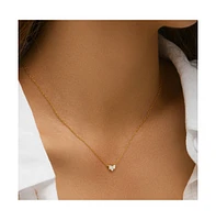 Hollywood Sensation 18K Gold Plated Sterling Silver Necklace with Three Emerald Cut Cubic Zirconia Stones