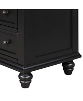 Slickblue 3-Drawer Wood Storage Cabinet – End Table with Pull-Out Tray