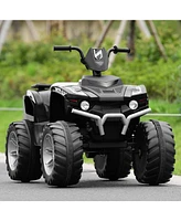 Costway 12V Kids 4-Wheeler Atv Quad Ride On Car w/ Led Lights Music Usb