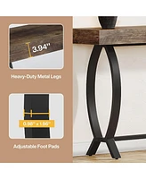 Tribesigns Console Foyer Table for Entryway: 70.87-Inch Narrow Long Entryway Entry Table, Farmhouse Sofa Table Behind Couch with Metal Legs, Entrance