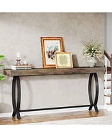 Tribesigns Console Foyer Table for Entryway: 70.87-Inch Narrow Long Entryway Entry Table, Farmhouse Sofa Table Behind Couch with Metal Legs, Entrance