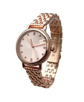 Olivia Pratt Gold Elegant Everyday Rhinestones Bezel Women Watch