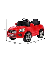 Costway 6V Kids Ride On Car Rc Remote Control Battery Powered w/ Led Lights MP3