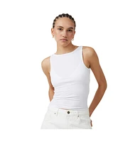 Cotton On Women's Staple Rib Boat Neck Tank