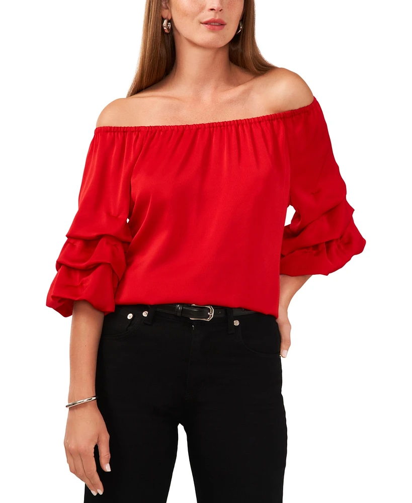 Vince Camuto Women's Off-The-Shoulder Bubble-Sleeve Top