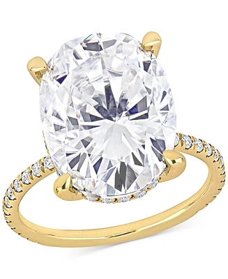 Moissanite Large Oval Engagement Ring (8 ct. t.w.) 10k Gold