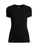 Lands' End Plus Micro Rib T-Shirt