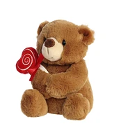 Aurora Small Sweet Tooth Teddies Valentine Heartwarming Plush Toy Brown 8"