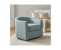 Hulala Home Elena Contemporary Swivel Barrel Chair