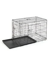 Slickblue Folding Steel Pet Kennel – Wire Metal Crate and Playpen for Cats and Dogs