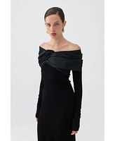 Nocturne Women's Off the Shoulder Long Dress