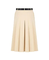 Nocturne Women's Pleated Knee Length Skirt