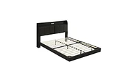 Slickblue Queen Size Floating Bed Frame with Storage Headboard – Modern and Space-Saving Design